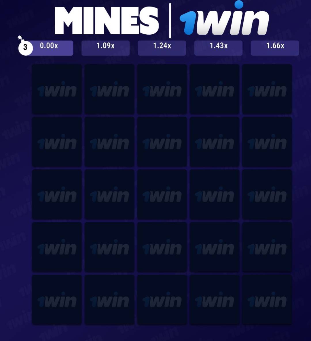 Игра 1win mines баннер